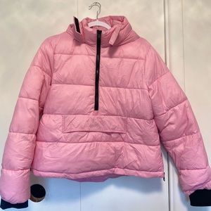 Garage Pink Crop Puffer